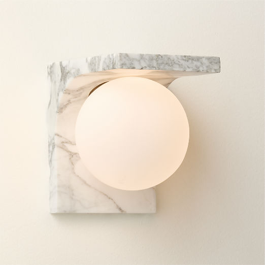 Aqua Virgo White Marble Wall Sconce