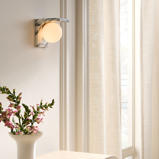 Aqua Virgo White Marble Wall Sconce