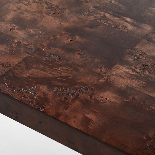 Aqua Virgo 100" Rectangular Dark Burl Wood Dining Table