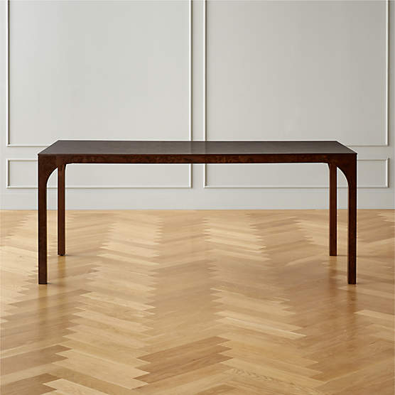 Royce Modern Dark Wood Dining Table ExtraLong + Reviews CB2