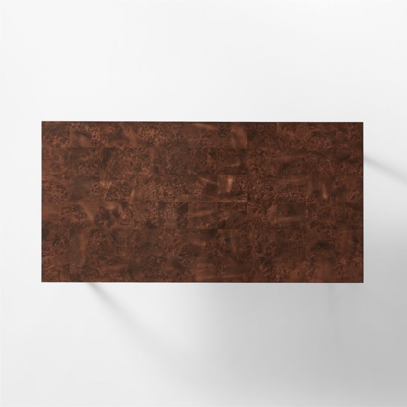 Aqua Virgo 72" Rectangular Dark Burl Wood Dining Table - image 8 of 12