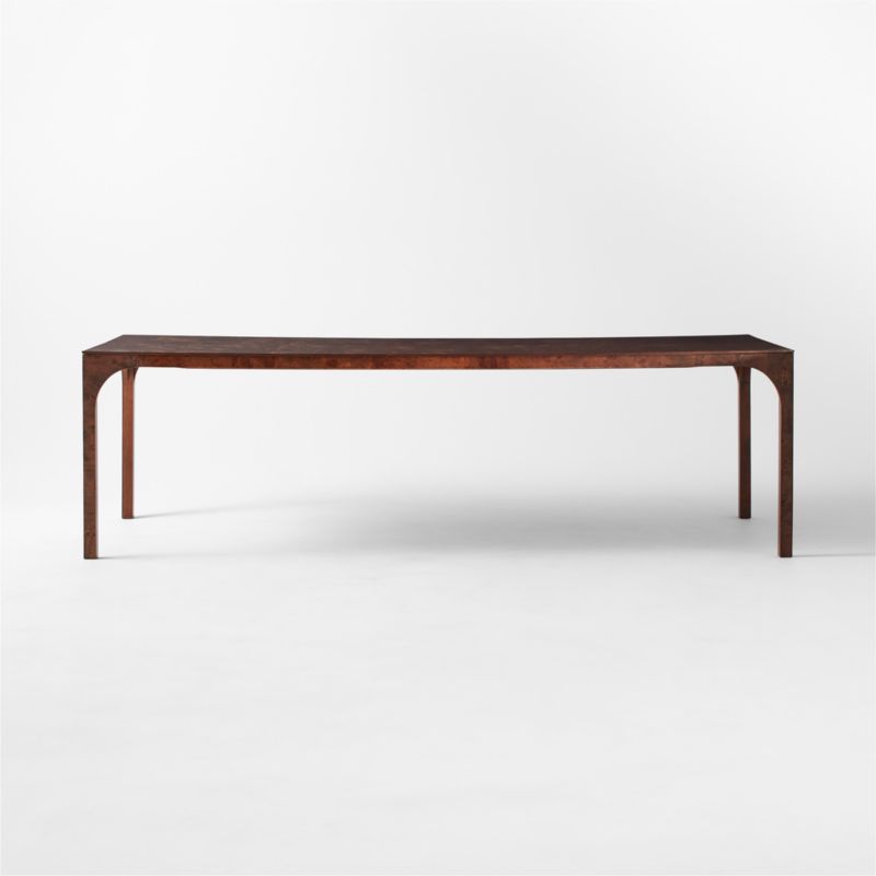 Aqua Virgo 100" Rectangular Dark Burl Wood Dining Table + Reviews | CB2