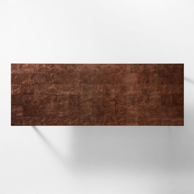 Aqua Virgo 100" Rectangular Dark Burl Wood Dining Table - image 10 of 13