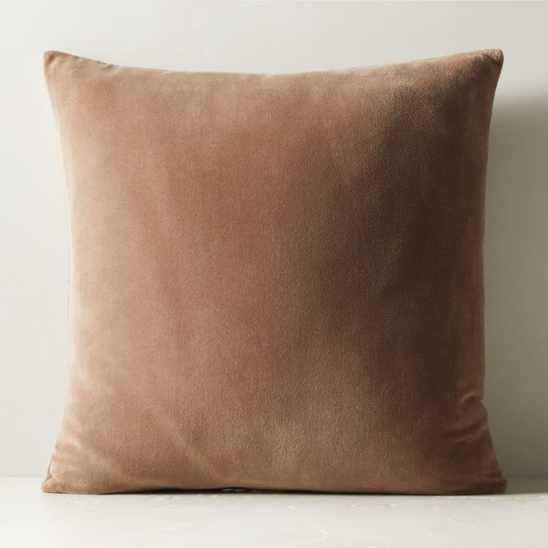 Arabella Sand and Black Velvet Throw Pillow Cover 23" - image 1 of 4