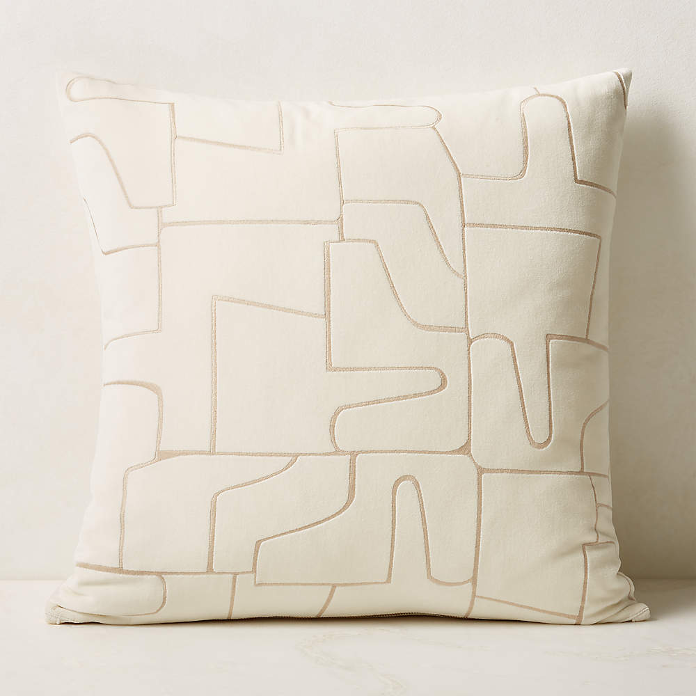 Harlee Round White Modern Throw Pillow + Reviews
