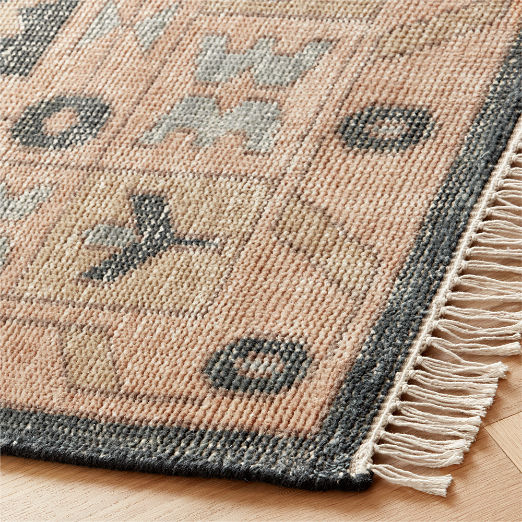 Aracati Navy Blue New Zealand Wool Area Rug 8'x10'