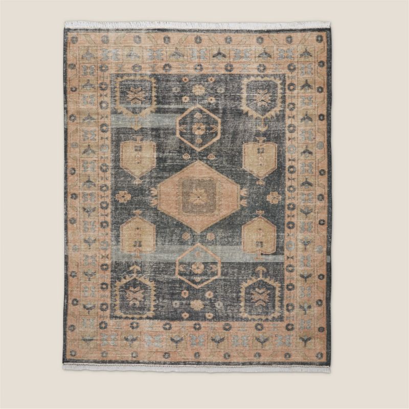View Aracati Navy Blue New Zealand Wool Area Rug 8'x10' details