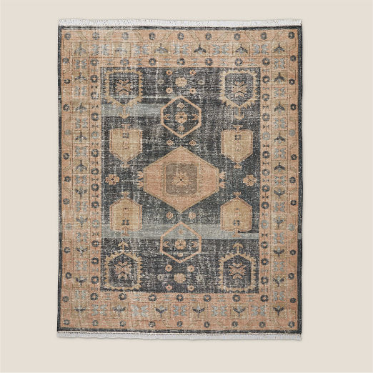 Aracati Navy Blue New Zealand Wool Area Rug