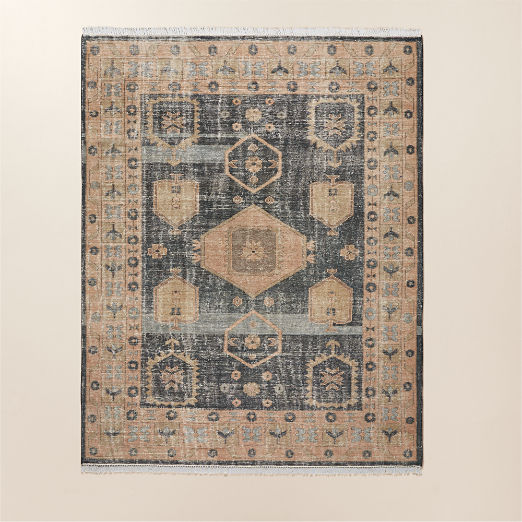 Aracati Navy Blue New Zealand Wool Area Rug 10'x14'