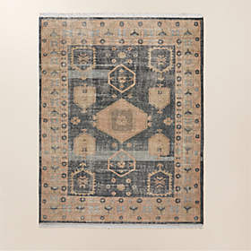 Luma Hand-Knotted Black New Zealand Wool Area Rug 8'x10' by