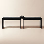 Arc 67.5" Faux Mohair Bench