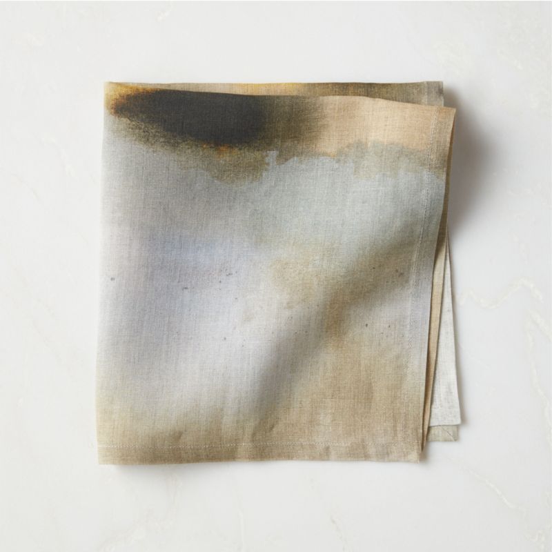Arcadia Modern Watercolor Linen Dinner Napkin