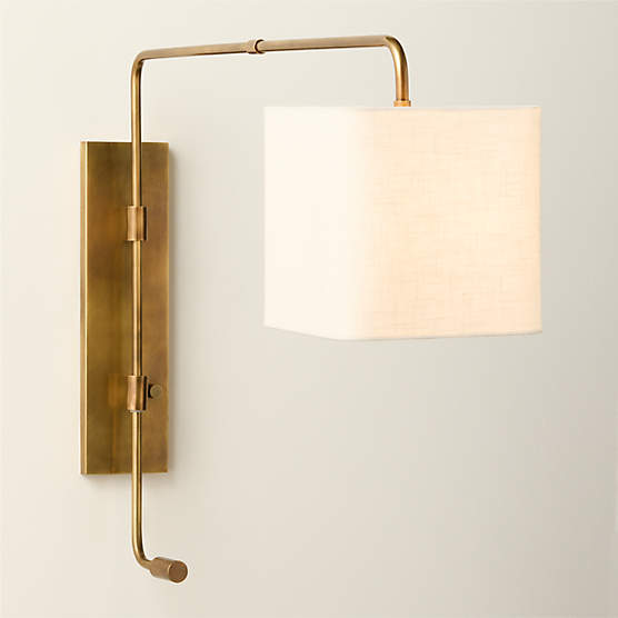 Archer Articulating Aged Brass Sconce