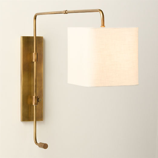 Archer Articulating Aged Brass Sconce Set of 2