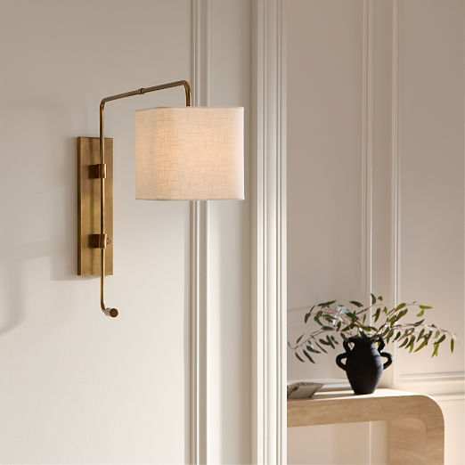 Archer Articulating Aged Brass Sconce