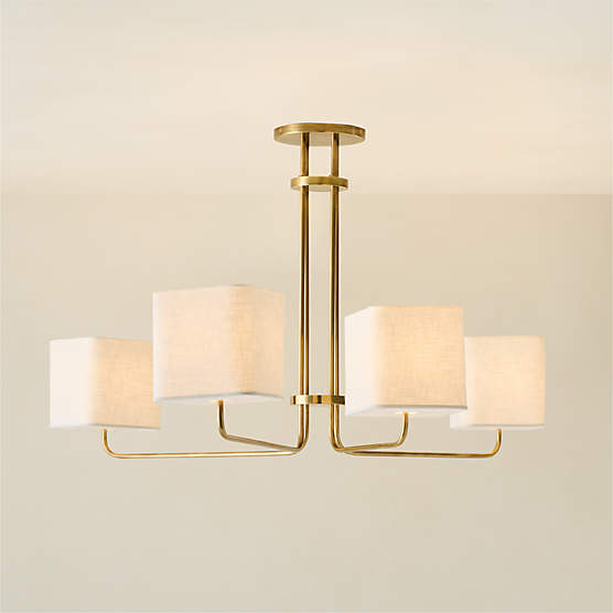 Archer Multi-Arm Aged Brass Chandelier