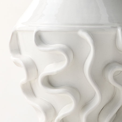Archetto White Ceramic Vase Large