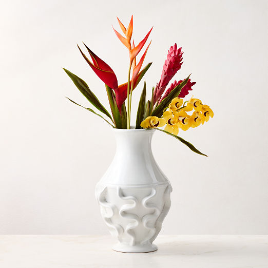 Archetto White Ceramic Vase Large