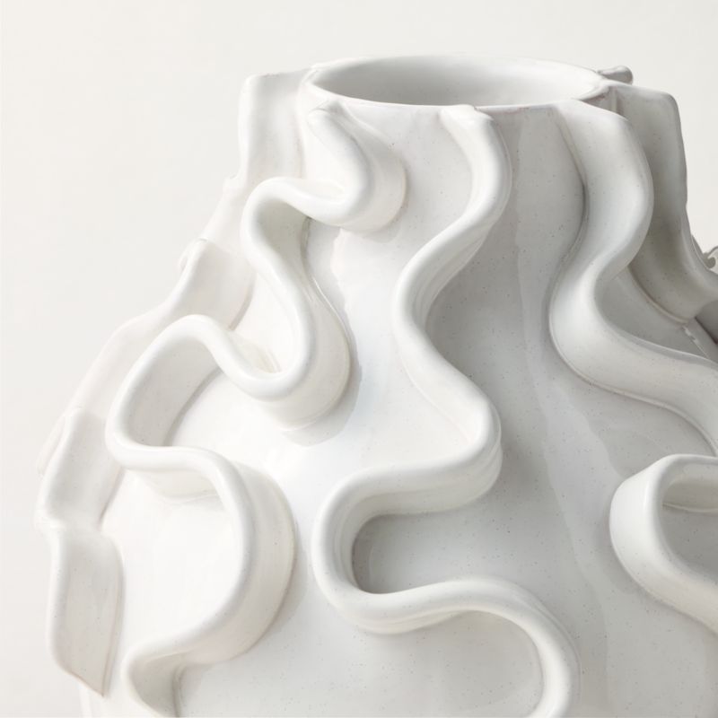 Archetto White Ceramic Vase Small - image 1 of 4