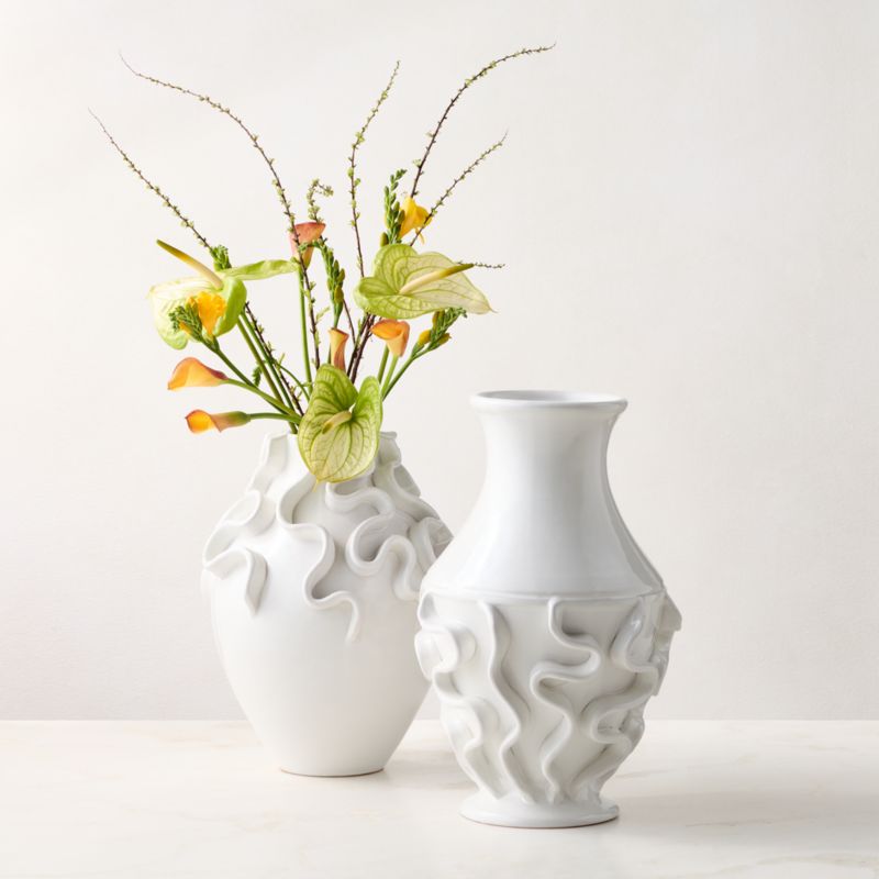 Archetto White Ceramic Vase Large - image 3 of 4