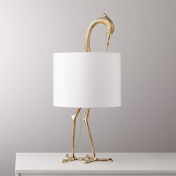 Archibald Brass Bird Table Lamp, Cb2 Table Lamp