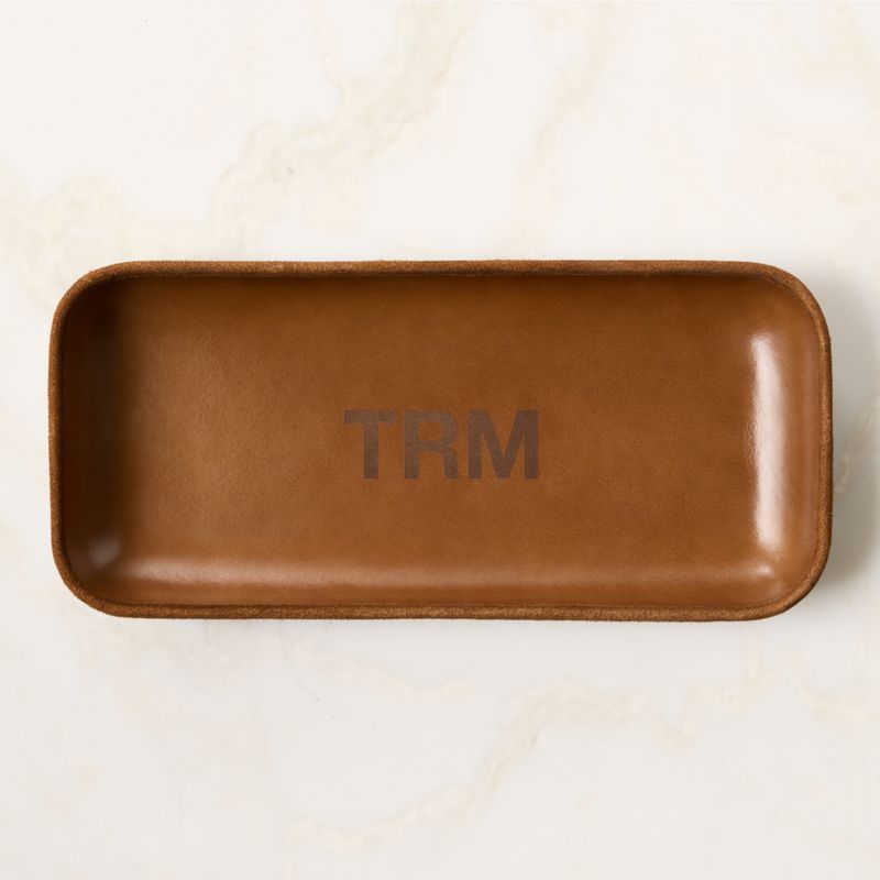 Archivist Leather and Herringbone Rectangular Catchall Dish by Todd Snyder - image 2 of 5