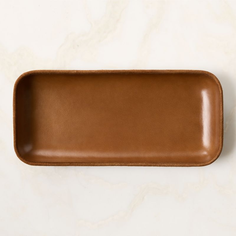Archivist Leather and Herringbone Rectangular Catchall Dish by Todd Snyder - image 3 of 5
