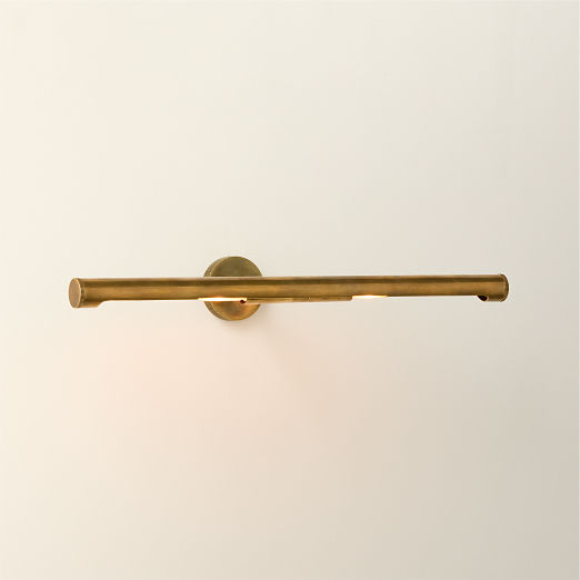 Archive Aged Brass 19.75" Wall Mount Picture Light Set of 2