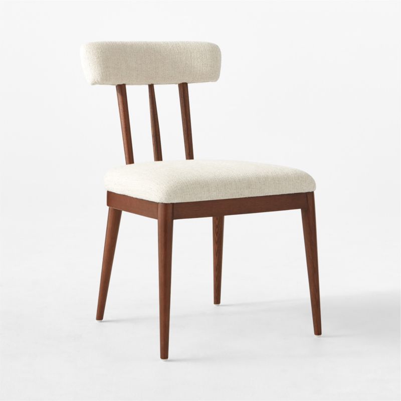 Arcos Oak Wood and Ivory Upholstered Dining Chair - image 9 of 13