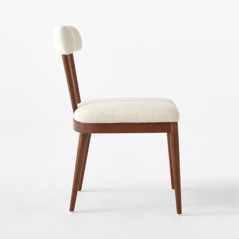 Arcos Oak Wood and Ivory Upholstered Dining Chair - image 10 of 13