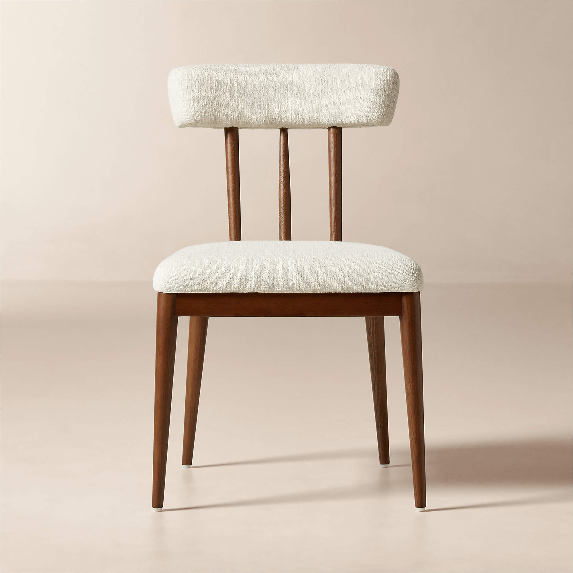 Arcos Oak Wood and Ivory Upholstered Dining Chair CB2 Canada