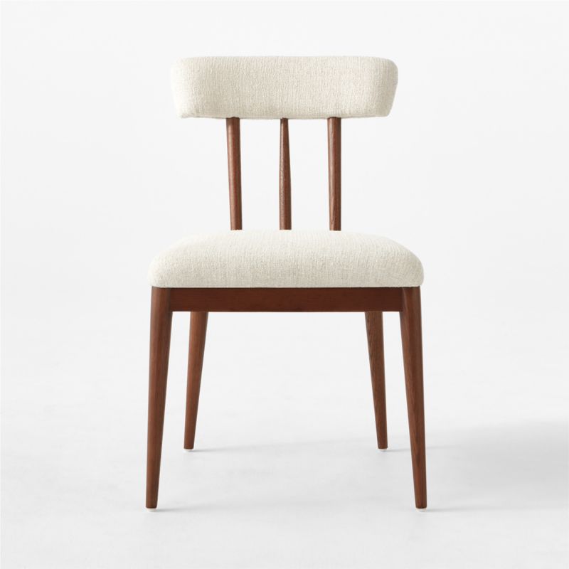 Arcos Oak Wood and Ivory Upholstered Dining Chair - image 8 of 13