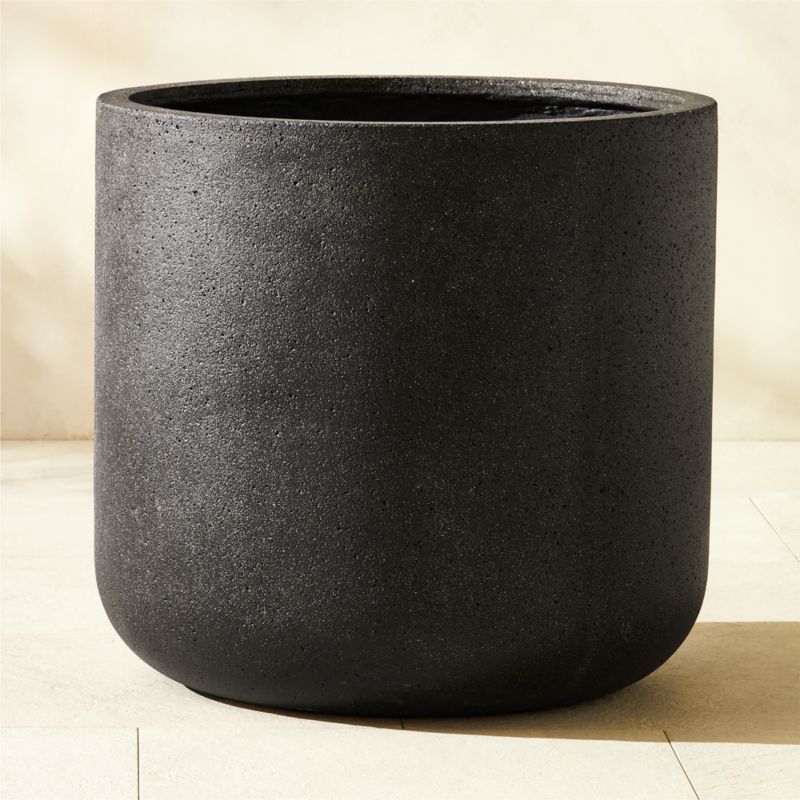 Ardo Round Oversized Black Indoor/Outdoor Planter - image 0 of 6