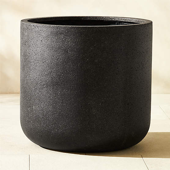 Ardo Round Oversized Black Indoor/Outdoor Planter