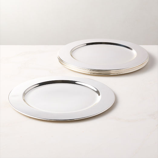 Argent Silver-Plated Charger Plates Set of 6