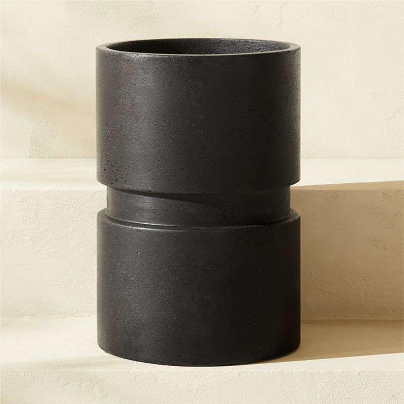 Argo Round Black Cement Indoor/Outdoor Planter Small - image 2 of 5