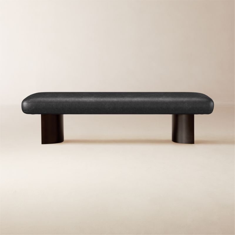 Argyle Bello Saddle Leather Bench - image 2 of 3