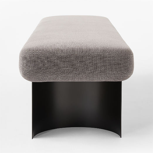 Argyle 63" Grey Linen Upholstered Bench