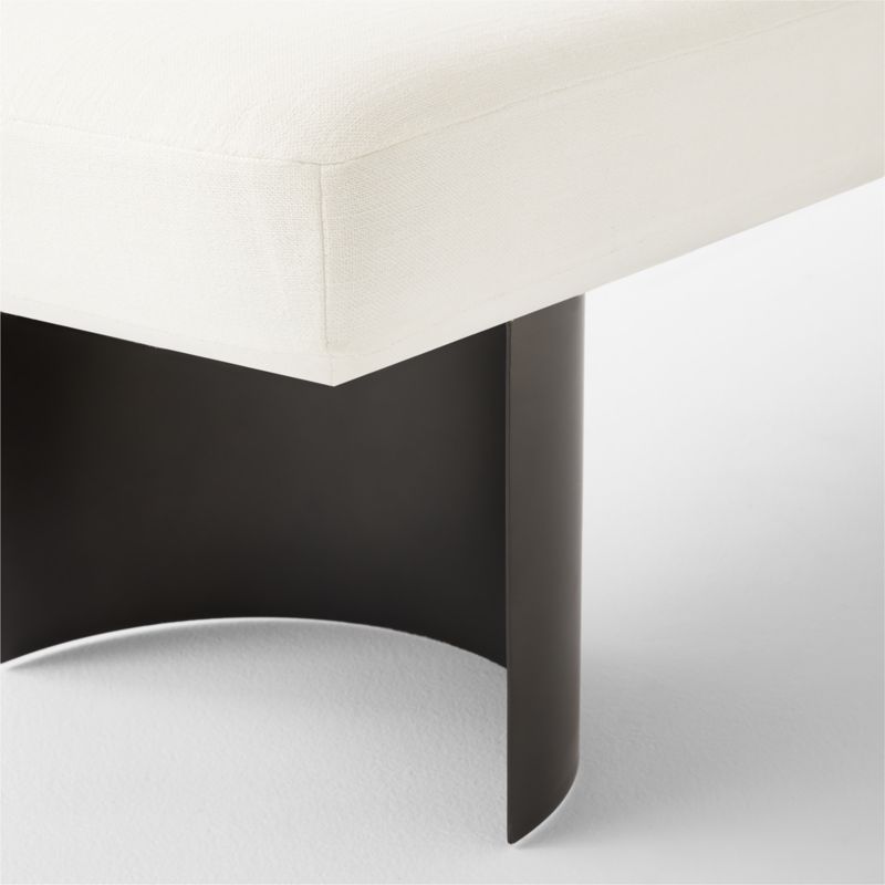 Argyle 63" White Linen Upholstered Bench - image 5 of 7