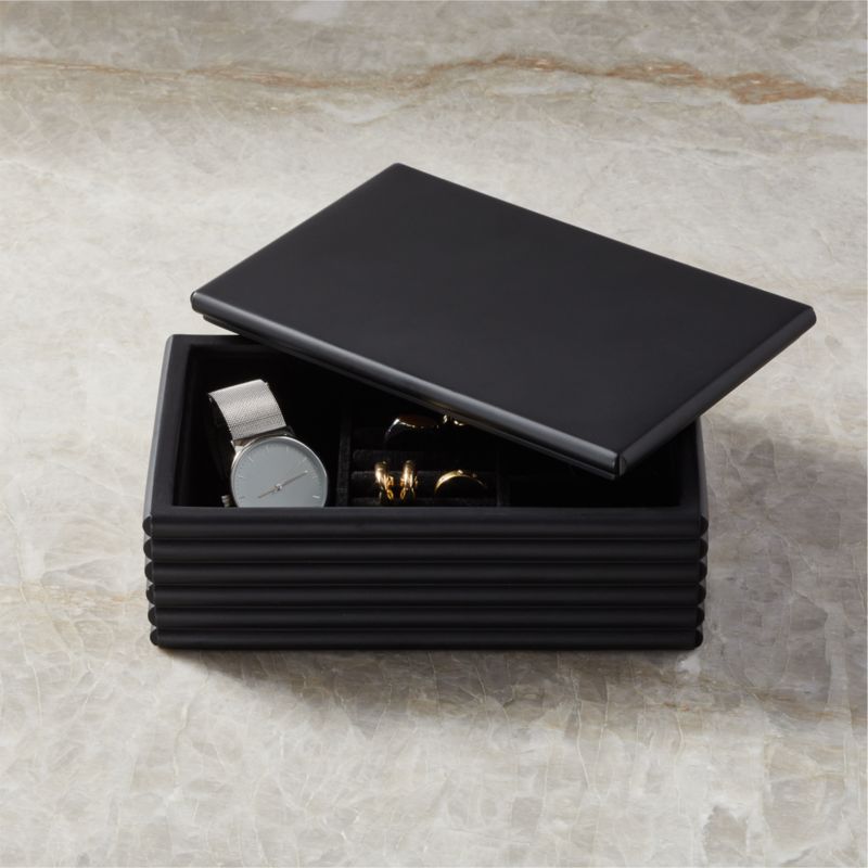 Ari Cement Black Jewelry Box - image 1 of 3