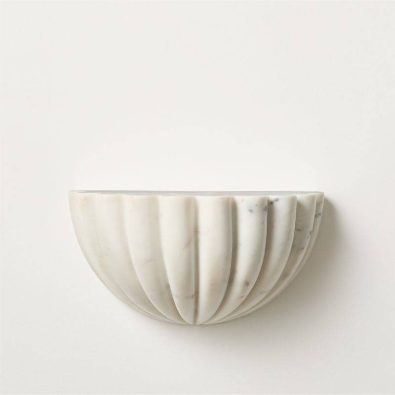 Ariel White Marble Wall Shelf 13" - image 0 of 5