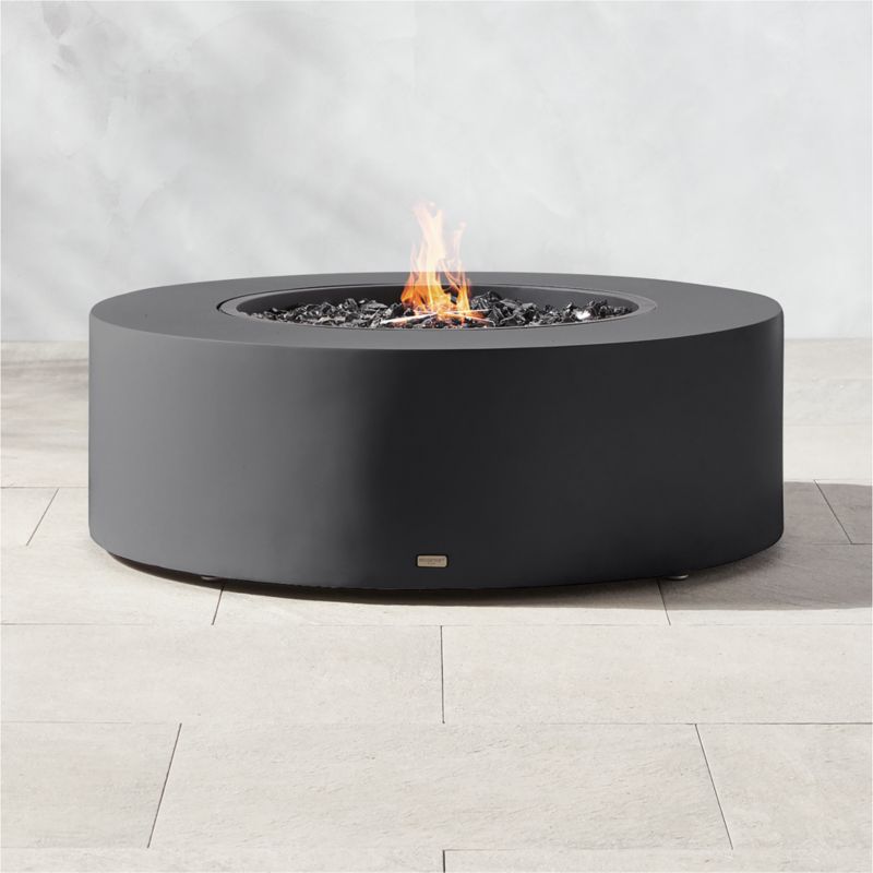 Ark Round Graphite Black Concrete Fire Table - image 0 of 4