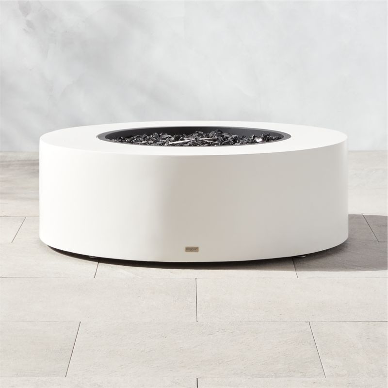 Ark Round Bone White Concrete Fire Table - image 1 of 5