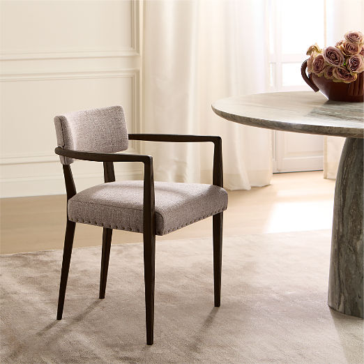 Arlo Smoked Mauve Performance Fabric Dining Armchair