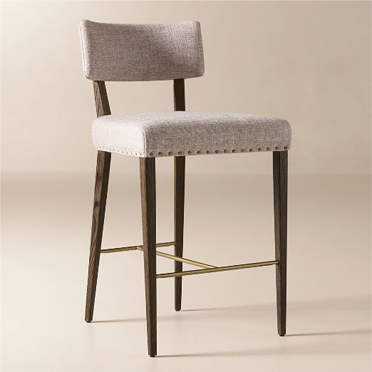Arlo Smoked Mauve Performance Fabric Counter Stool Set of 2