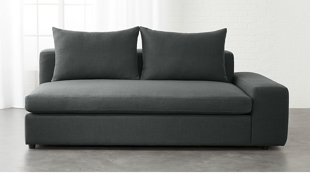 Arlo Iron Grey Wide Right Arm Sofa Reviews Cb2