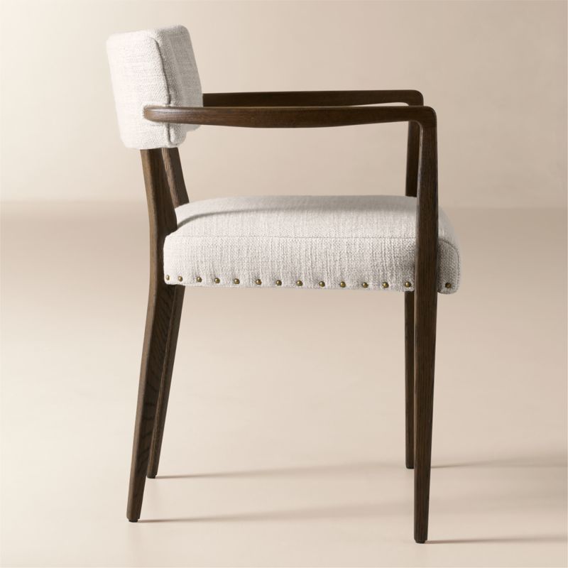 Arlo Warm White Performance Fabric Dining Armchair - image 5 of 8