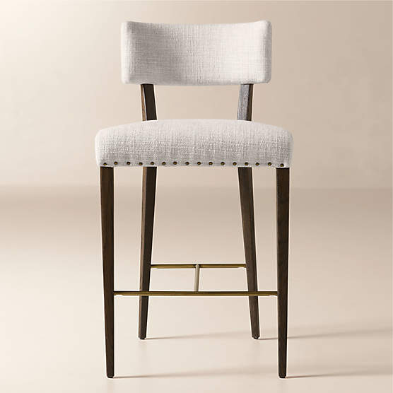 Arlo Warm White Performance Fabric Counter Stool