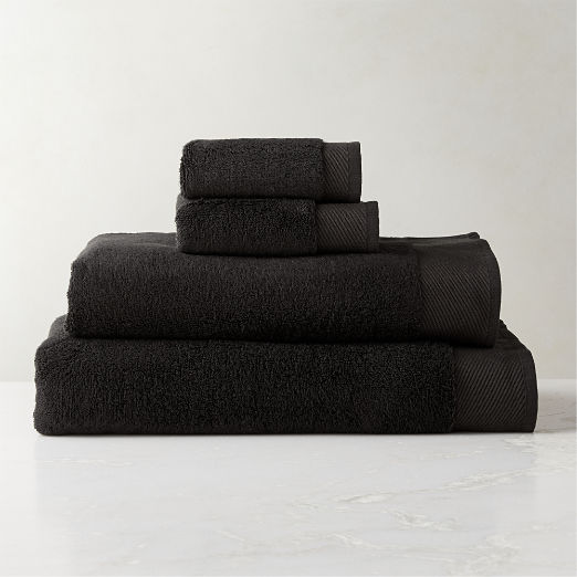 Arlow Organic Cotton Black Bath Sheet