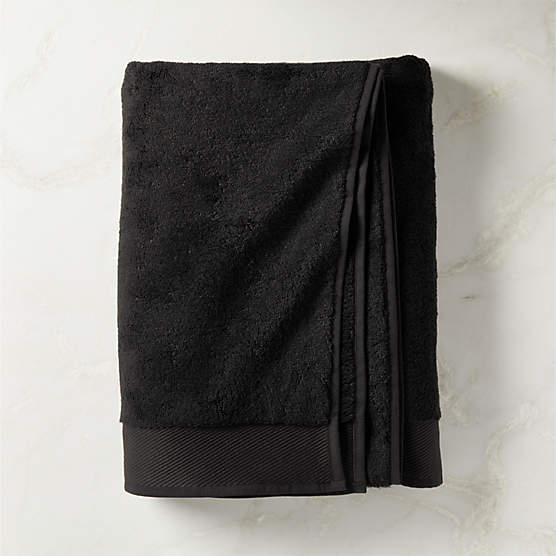 Arlow Organic Cotton Black Bath Sheet Set + Reviews CB2